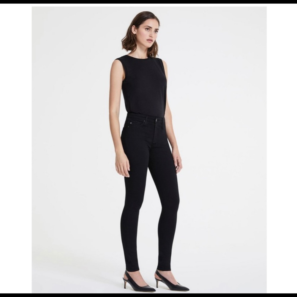 AG Adriano Goldschmied High-Rise Skinny Jeans in Black